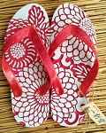 ,島ぞうり島草履,紅型,花